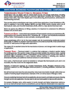 White Paper for Engineered Polyethylene Tank Systems