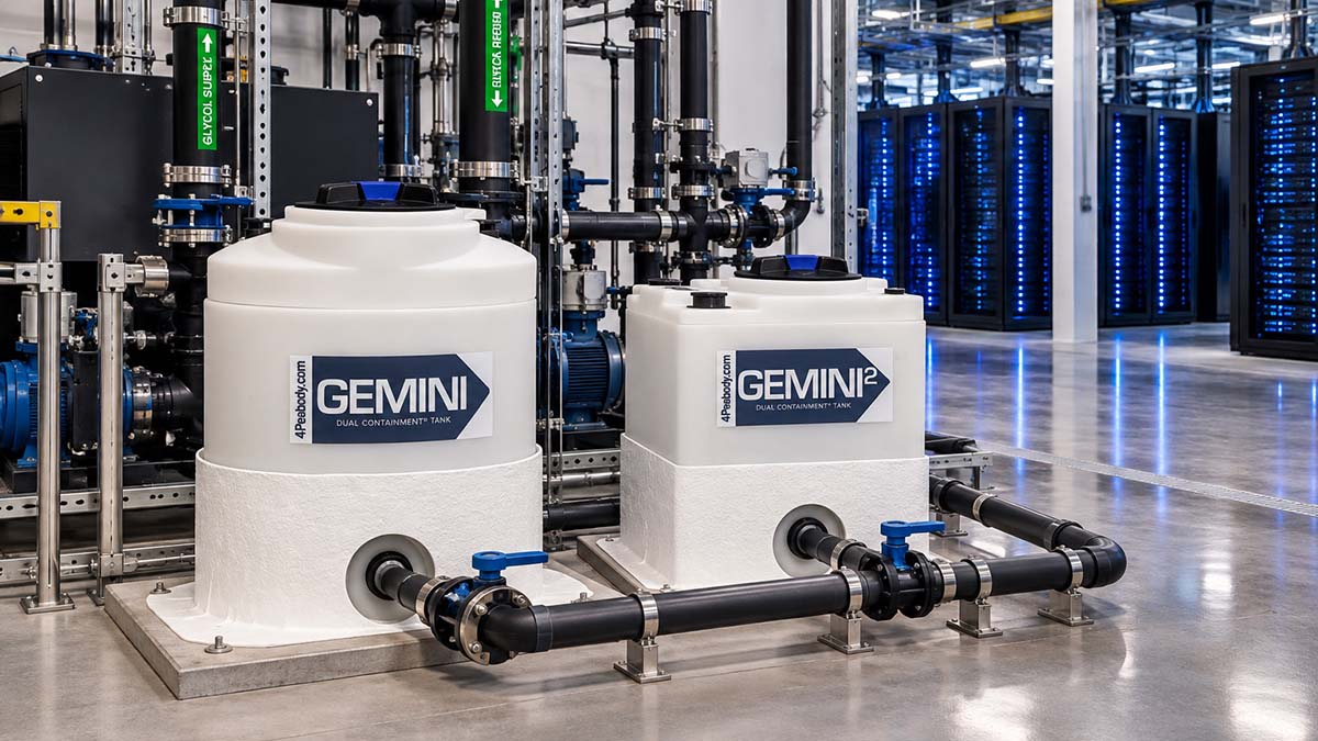 Peabody's Data Center Glycol Tanks - Gem Cylindrical Square