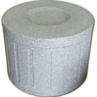 Custom Rotational Molded Granite Color Cylindrical Item